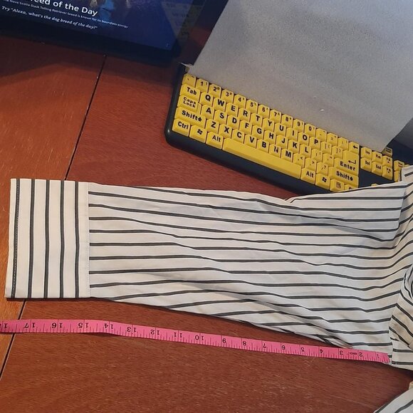 NEW With Tag ! A New Day Stripe Shirt Brown/White Size 3XL - Picture 7 of 10